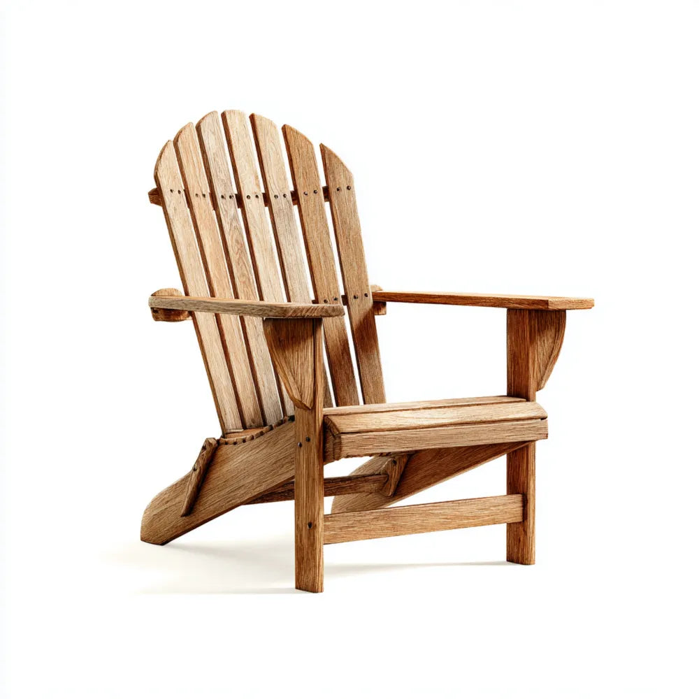 Wooden Patio Lounge Chair – Solid Wood – 90x80x80 cm – Natural Finish