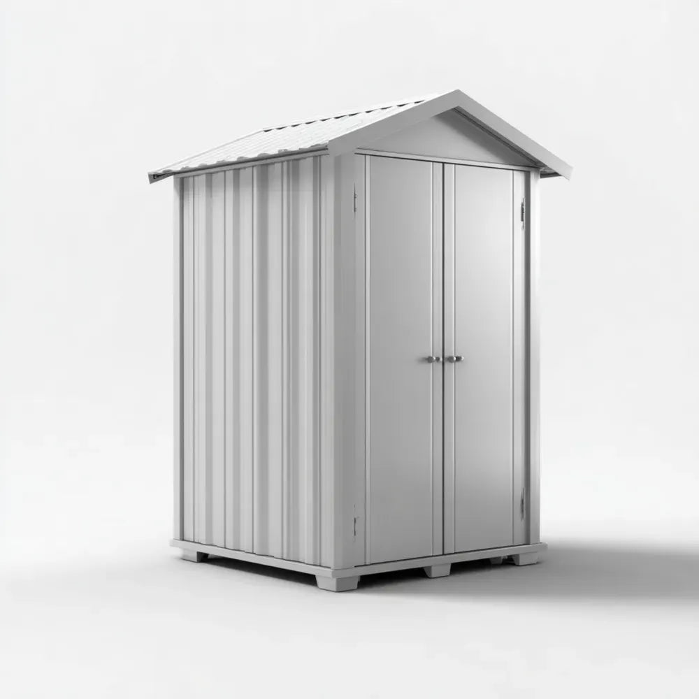 Outdoor Storage Shed Metal 200x150x210 cm - Grey - Waterproof Design