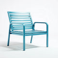 Aluminum Patio Lounge Chair 70x60x80 cm - Blue - Modern Design