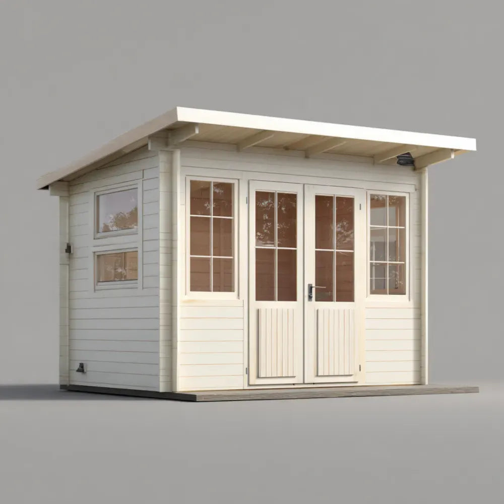 Wooden Storage Shed 3x2.5x2.4 m - Natural Finish - Modern Design