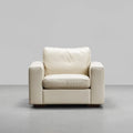 Armchair Leather Upholstery 85x90x80 cm - Cream - Modern Design